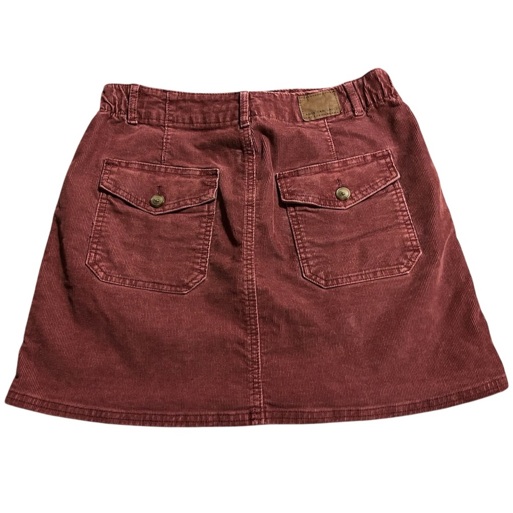American Eagle Outfitters Red-burgundy seasonal corduroy Skirt size 6 - Picture 5 of 11
